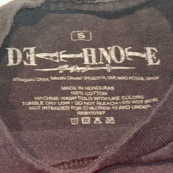 Death Note Shirt Adult Small Black Red Light Yagami And Ryuk Anime Manga T Shirt - Picture 8 of 11